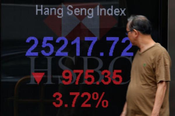 Asiatische Aktien leicht im Minus - Hang Sang mit Todeskreuz